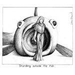 3. Standing Outside the Fish